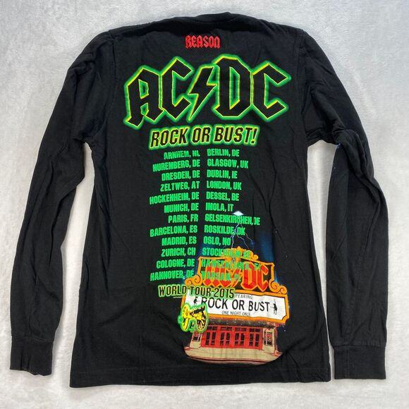 AC/DC Rock or Bust Tour Long Sleeve Graphic Tee Band T-Shirt Small‎ - Picture 5 of 6